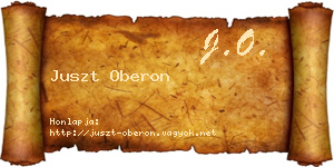 Juszt Oberon névjegykártya
